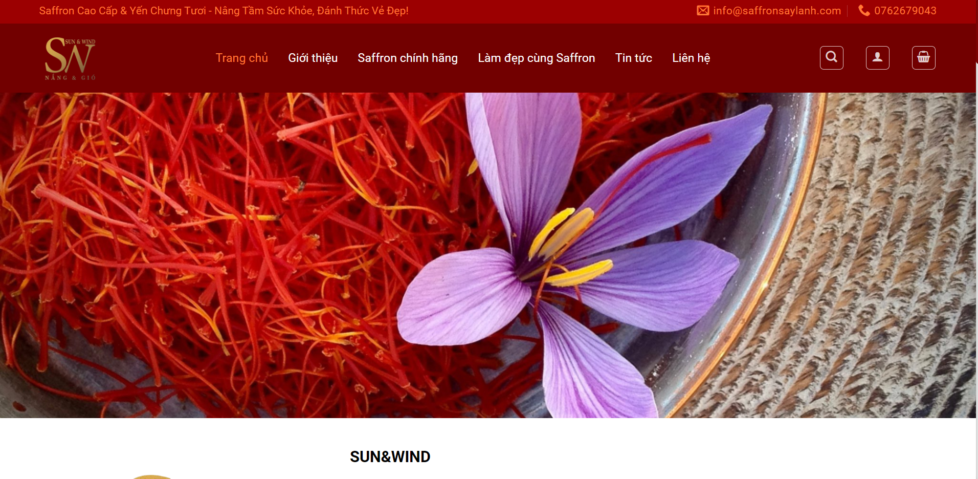 Website Design Project for SUN&WIND