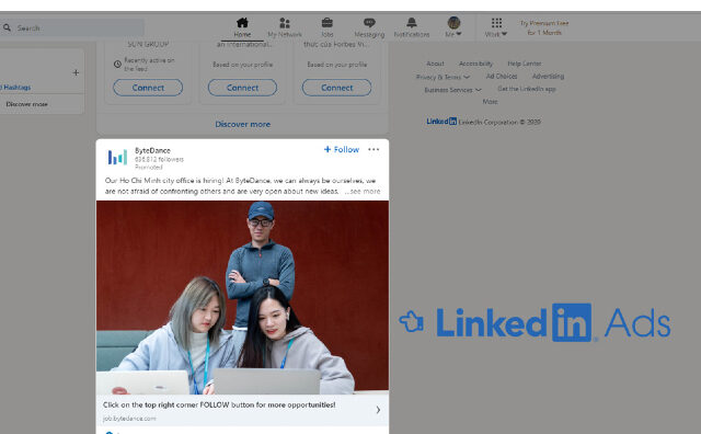 Một số hình thức quảng cáo Linkedin phổ biến