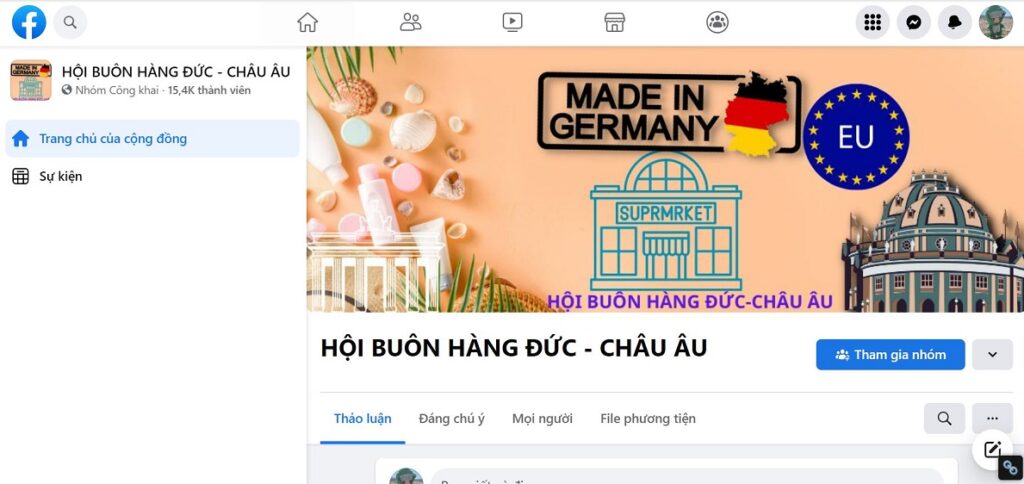 Dự án chăm sóc group Facebook Buôn hàng Đức hiệu quả