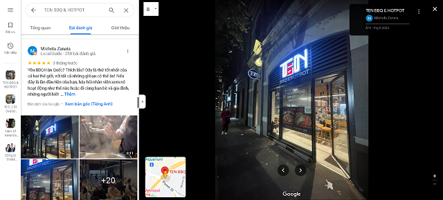 Thách thức của dịch vụ chăm sóc Google Maps cho Ten BBQ 