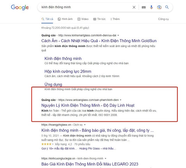 Mục tiêu khách hàng mong muốn Digimat thực hiện dịch vụ quảng cáo Google