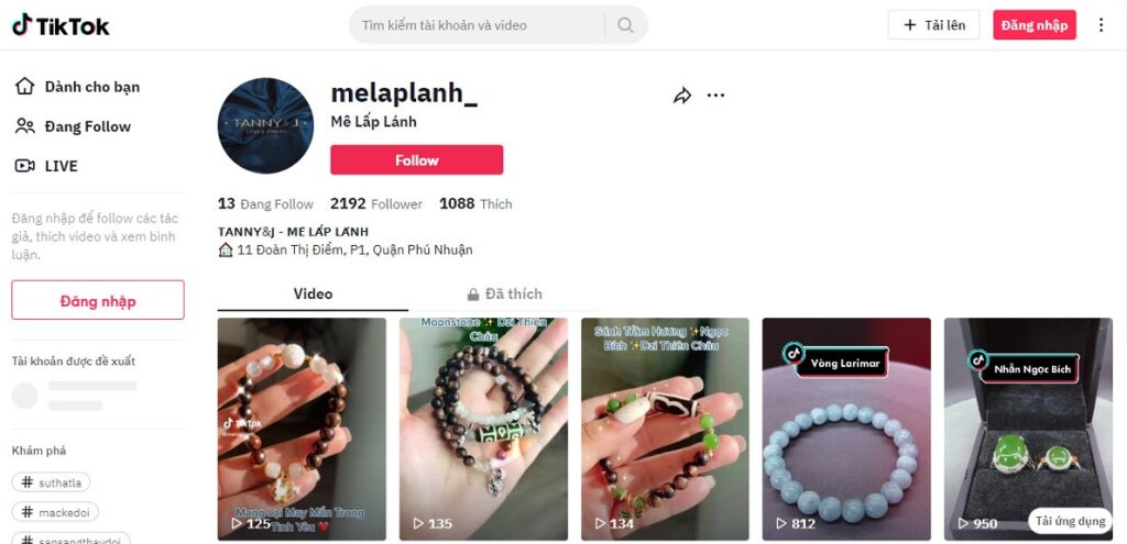 Dịch vụ Tik Tok: Xây kênh Tik Tok Shop cho Mê Lấp Lánh