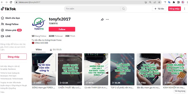 Giới thiệu về Tony FX