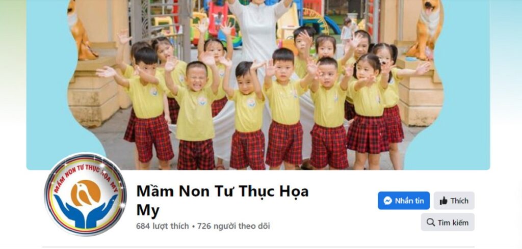 Dịch vụ quản lý và chăm sóc Fanpage cho trường mầm non Tư Thục Họa Mi