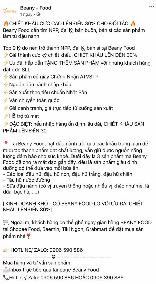 Giải pháp thông minh mà Digimat đã áp dụng cho dịch vụ quảng cáo Facebook của Beany Food