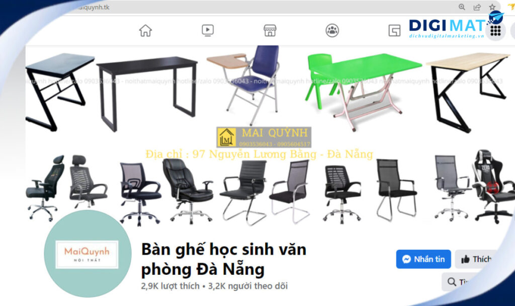 Dự án Review Google Maps cho cửa hiệu bàn ghế nội thất Mai Quỳnh