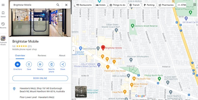 Hiện trạng khi mới nhận dự án review Google Maps cho MAP BRIGHTSTAR MOBILE