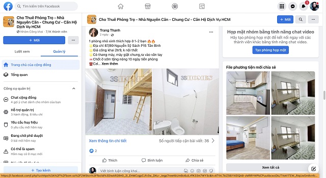 Kết quả cuối cùng của dịch vụ xây dựng group Facebook cho HHOMES 