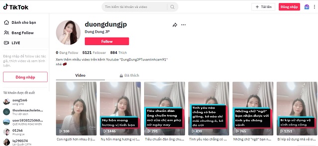 Giới thiệu về kênh Tik Tok Dung Dung JP